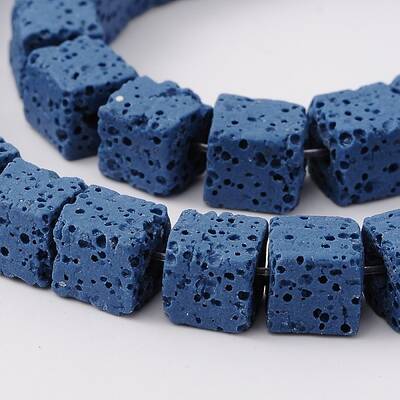 Synthetic Lava Rock Bead Strands