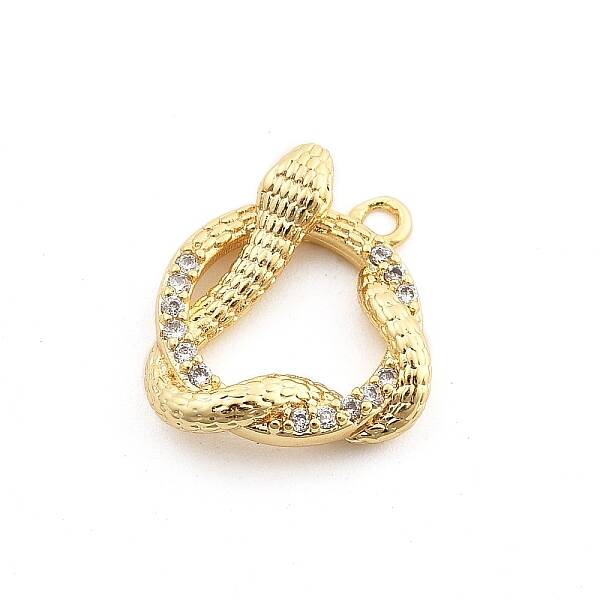 Brass Micro Pave Cubic Zirconia Pendants