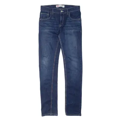 LEVI'S 510 Jeans Girls Blue Slim Skinny Stone Wash W26 L29