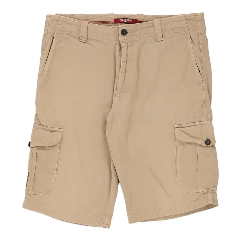 Carrera Cargo Shorts - 34W 12L Beige Cotton Blend