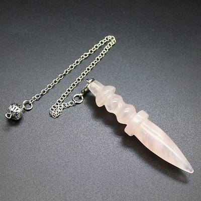 Natural Rose Quartz Dowsing Pendulum Big Pendants