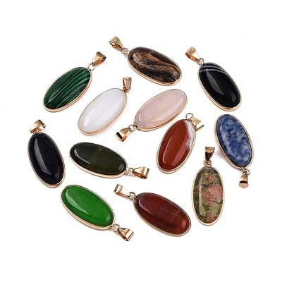 Natural & Synthetic Mixed Stone Pendants