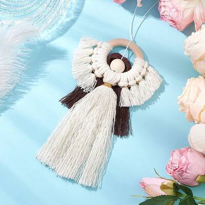 Handmade Cotton Macrame Angel Pendant Decorations