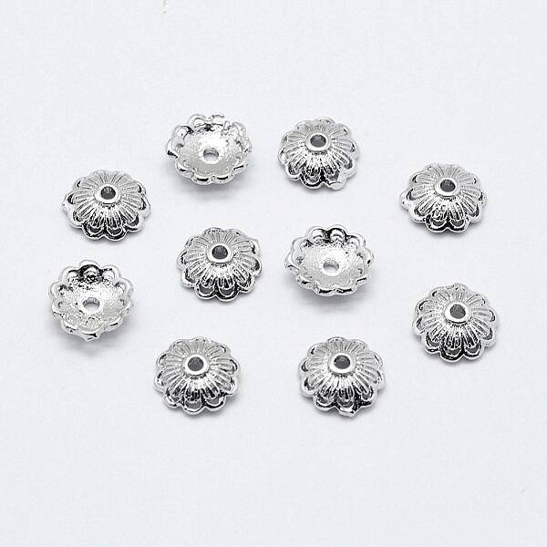 Multi-Petal Brass Fancy Bead Caps