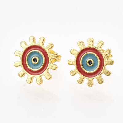 Brass Stud Earrings