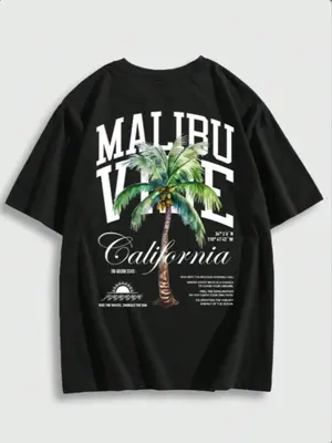 Women's Casual Fitted T-Shirt, Style, Large Print Trendy Design, Summer Fashion Top, Comfortable & Stylish