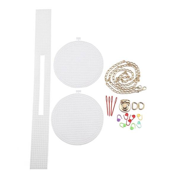 DIY Round Plastic Knitting Crochet Bag Making Kits