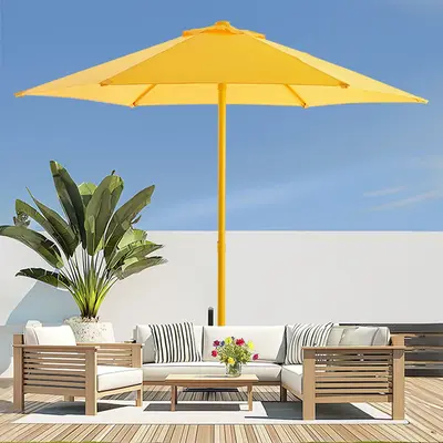 【Dreamy And Fresh】HOMSHADE HY11P 7.5ft/9ft Outdoor 1S Push-Up Patio Umbrella - Market Table Pool Deck Umbrella UPF50+ UV ...
