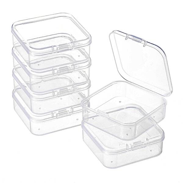 Square Plastic Bead Storage Containers