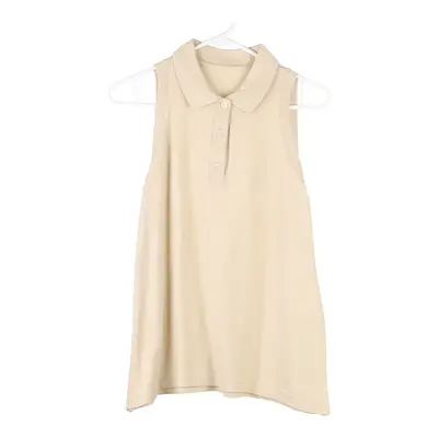 Fila Polo Top - Large Beige Cotton Blend