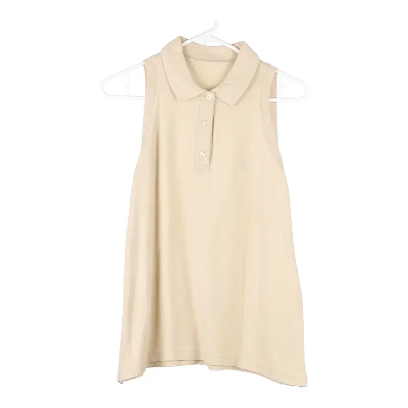 Fila Polo Top - Large Beige Cotton Blend