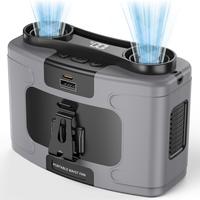 20000mAh Portable Waist Fan, Rechargeable Battery Operated Clip on Personal Fan, 10 Speeds, Hands-Free Wearable Belt Neck Fan...