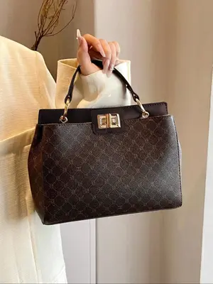 Vintage Style PU Leather Handbag, Fashionable Large Capacity Handbags for Women, Elegant All-match Shoulder Bag, Crossbody Ba...