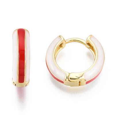 Brass Huggie Hoop Earrings
