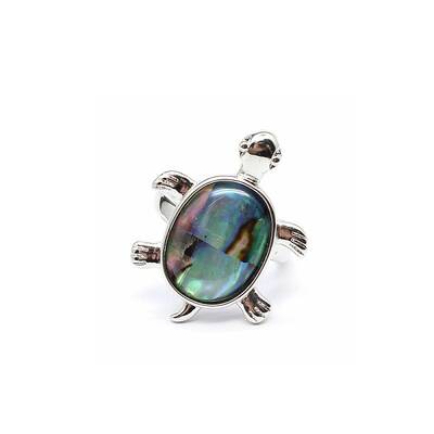 Natural Paua Shell Adjustable Ring