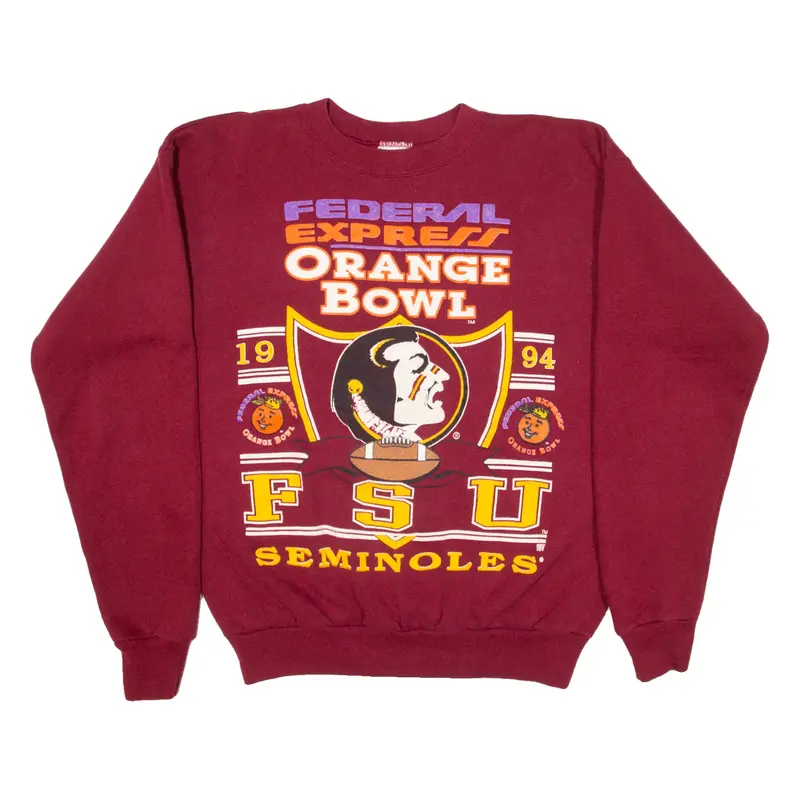 TULTEX Florida State University Seminoles Mens Sweatshirt Maroon 90s USA L