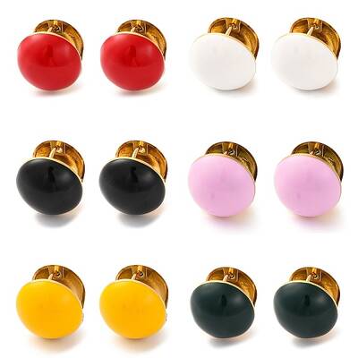 PVD Vacuum Plating Stainless Steel Round Hoop Earrings