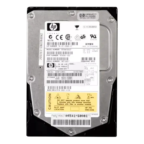 A6541-69002 HP 36.4GB Ultra-160 SCSI 15000 3.5-inch Hard Drive