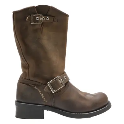 HARLEY DAVIDSON Biker Boots Brown Leather Womens UK 6