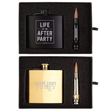25 Promotional Tactical 5 oz Flask and Bullet Bottle Opener Gift ...