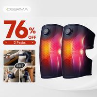 Deerma 2 Pack Cordless Knee Massager,3 in 1 Heating Pad for Shoulder /knee/ elbow, 5-level Temperature & Heated Light Vibrati...