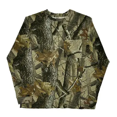 Ridge Outfitters Camo Long Sleeve T-Shirt - Medium Khaki Cotton | Size: medium
