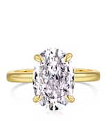 OVAL Moissanite 1-5 CT Engagement Ring in Sterling Silver | Eco-Friendly & Stunning Vacation Jewelry