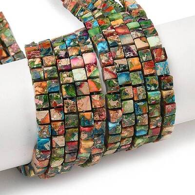 Dyed Natural Imperial Jasper Beads Strands