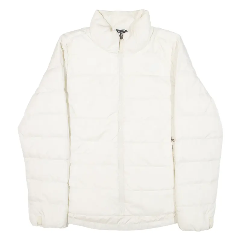 THE NORTH FACE 550 Insulated Womens Puffer Jacket Cream Nylon L