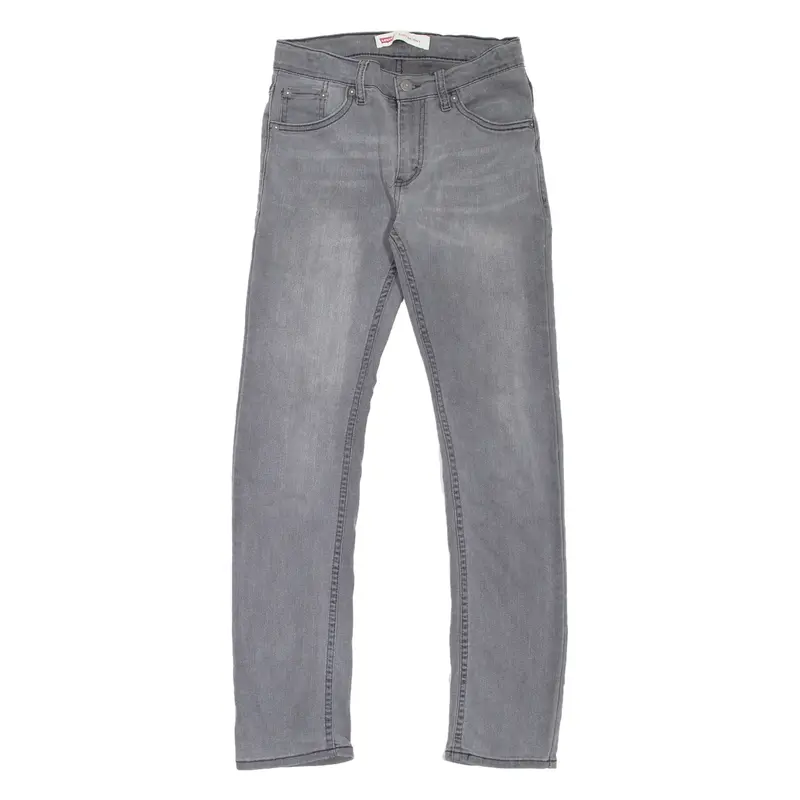 LEVI'S 510 Jeans Boys Grey Slim Skinny Stone Wash W26 L29
