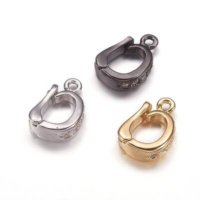 Brass Cubic Zirconia Enhancer Shortener Bails