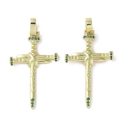 Rack Plating Brass Cubic Zirconia Pendants