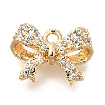 Brass Micro Pave Cubic Zirconia Pendants