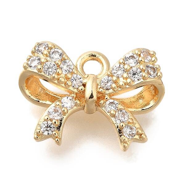 Brass Micro Pave Cubic Zirconia Pendants