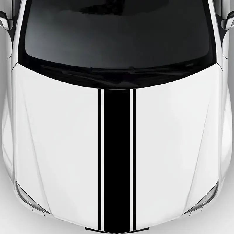 Car Hood Decorative Sticker, 1 Count Striped Design Decal For Car Hood, Universal Car Exterior Decorative Accessories