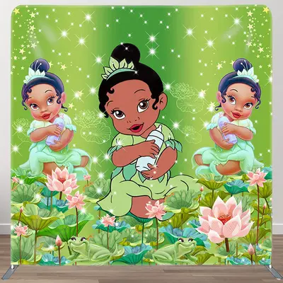 Glitter Baby Green Fabric Backdrop Cover for Baby Shower - Aperturee