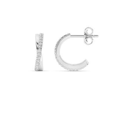 Gia Dainty Lab Grown Diamond Huggie Earrings | White Gold 1/5 ct. tw.