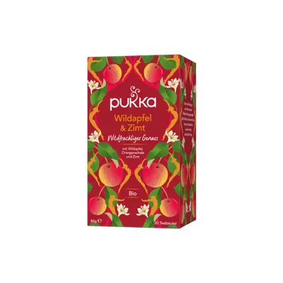 Pukka Organic Wild Apple and Cinnamon Herbal Tea, 20 pieces (40 g)