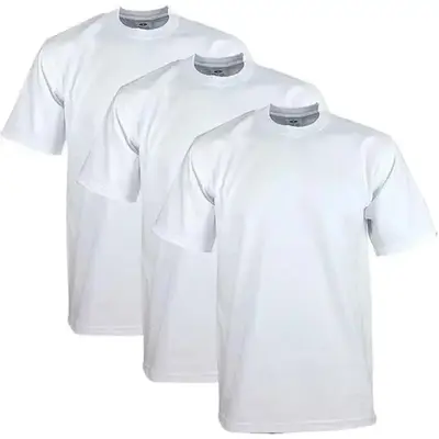 3 Pack Pro Club Men's Heavyweight Short Sleeve T-Shirt White