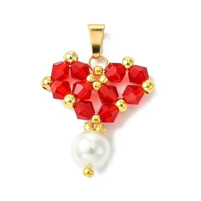 Shell Pearl Beads Glass Pendants