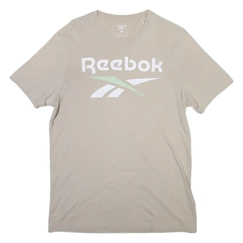 REEBOK Mens T-Shirt Beige M