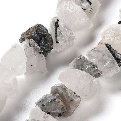 Raw Rough Natural Black Rutilated Quartz Beads Strands