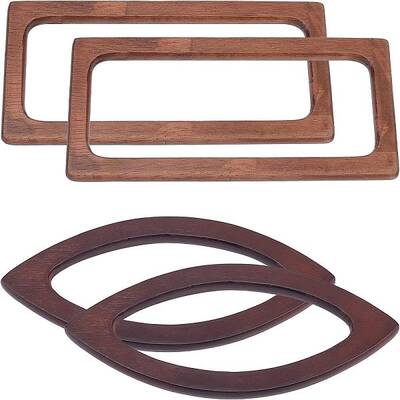 4Pcs 2 Styles Wooden Handles Replacement