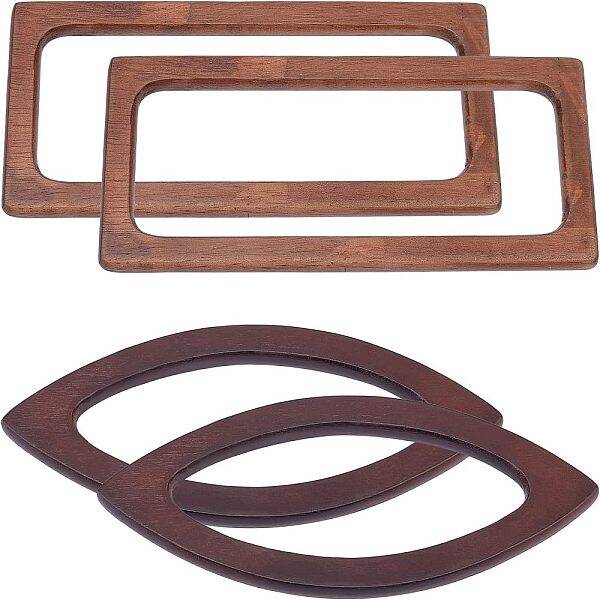 4Pcs 2 Styles Wooden Handles Replacement
