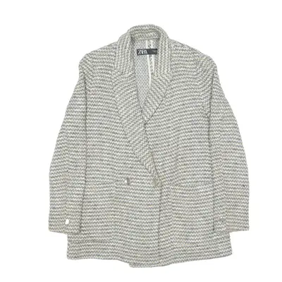 ZARA Pea Jacket Cream Womens M