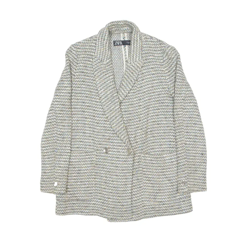 ZARA Pea Jacket Cream Womens M