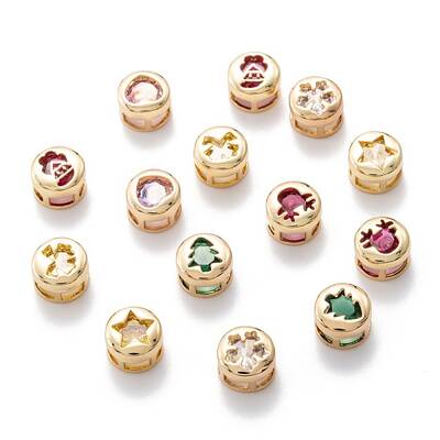 Real 18K Gold Plated Brass Inlaid Cubic Zirconia Multi-Strand Links