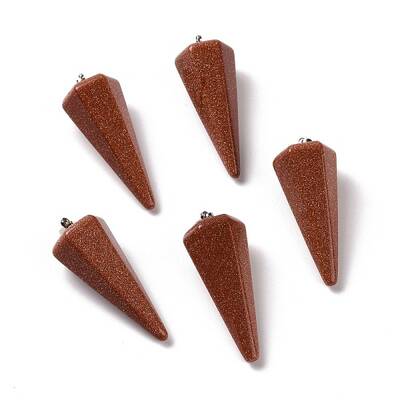 Synthetic Goldstone Pendants