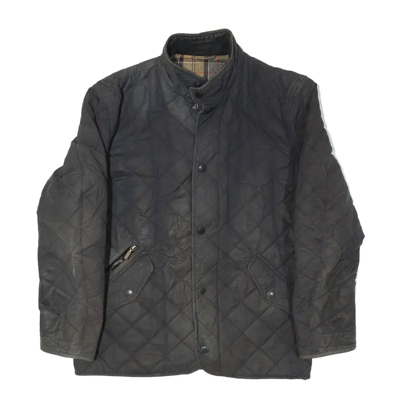 BARBOUR Chelsea Sportsquilt Quilted Wax Jacket Blue Mens M