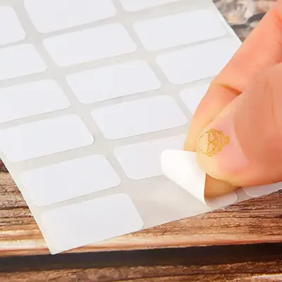 640pcs/Set Blank Writable Label Sticker, Rectangular Self Adhesive Label Sticker, Label Sticker For Office Home Kitchen Schoo...